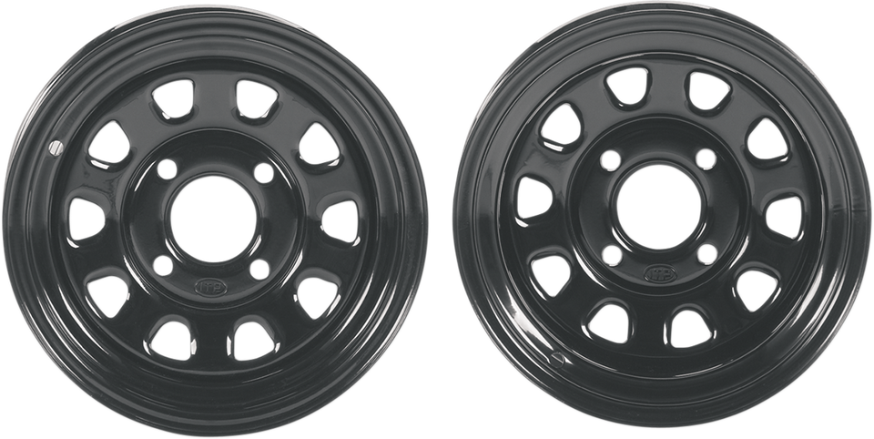 Delta Steel Wheel - Front/Rear - Black - 14x7 - 4/137 - 4+3 - Lutzka's Garage