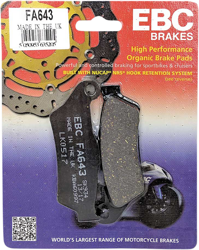 Organic Brake Pads - FA643