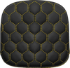 Sissy Bar Pad - Honeycomb - Gold Stitching