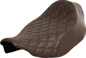 Renegade Solo Seat - Lattice Stitched - Brown - FLT/FLH 23-24 - Lutzka's Garage