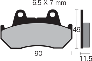 Semi-Metallic Brake Pads