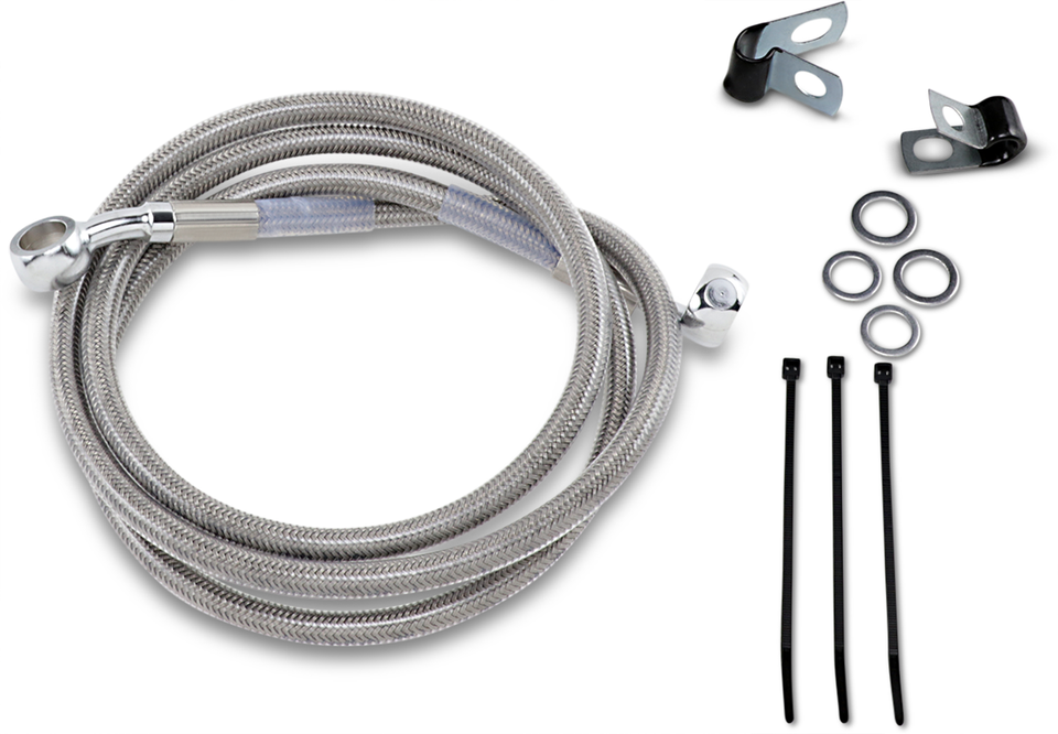 Brake Line - Front - +4" - Stainless Steel - Lutzka's Garage