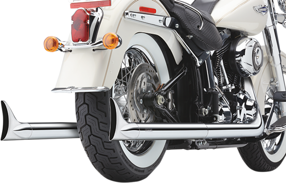 True Dual Exhaust - Fishtail - 97-06 Softail