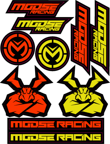 S2 Decal - Moose Racing - Yellow/Orange