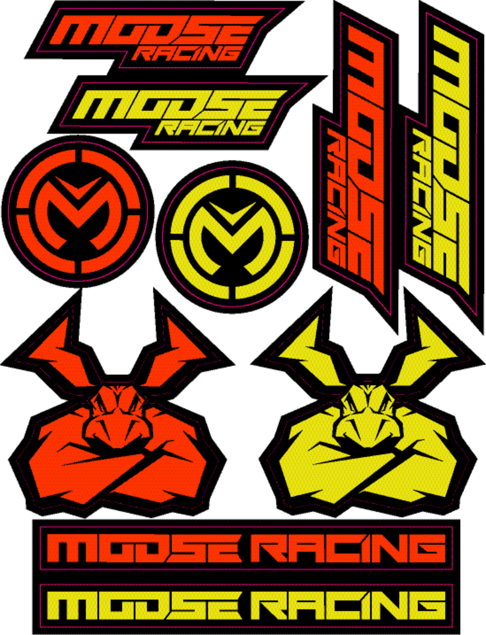 S2 Decal - Moose Racing - Yellow/Orange