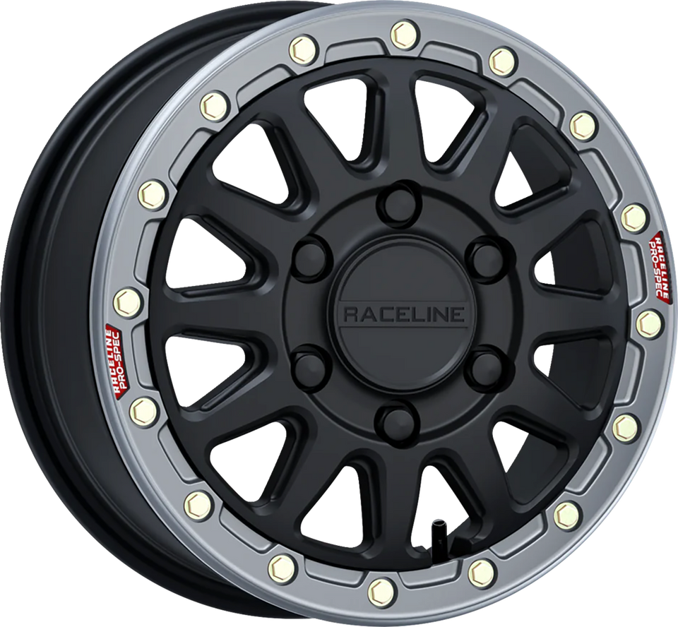 Wheel - Alpha - Front/Rear - Black/with Gun Metal Ring - 15x6.5 - 6/139.7 - +74 mm