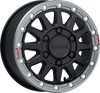 Wheel - Alpha - Front/Rear - Black/with Gun Metal Ring - 15x6.5 - 6/139.7 - +74 mm