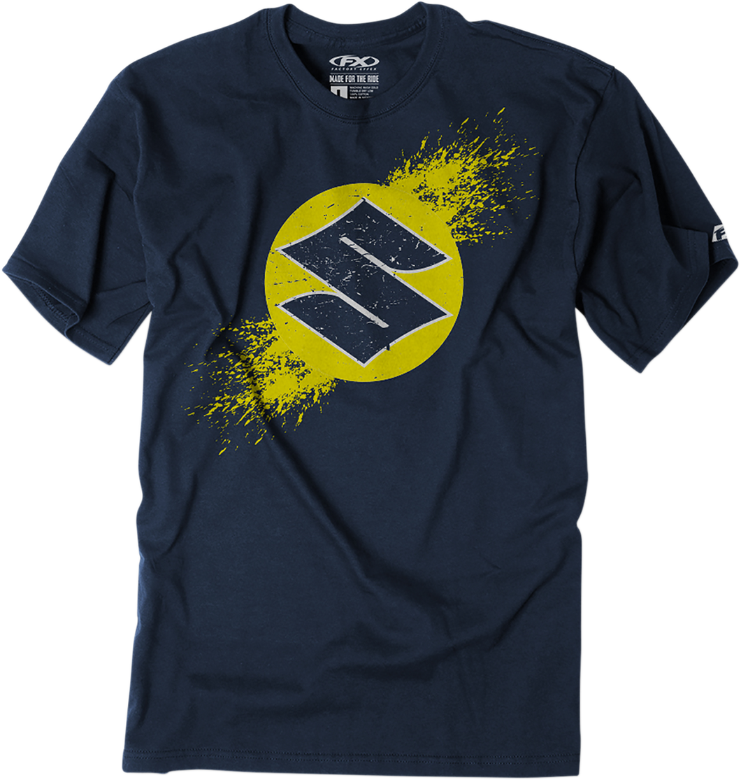 Youth Suzuki Overspray T-Shirt - Navy - Medium - Lutzka's Garage