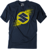 Youth Suzuki Overspray T-Shirt - Navy - Medium - Lutzka's Garage