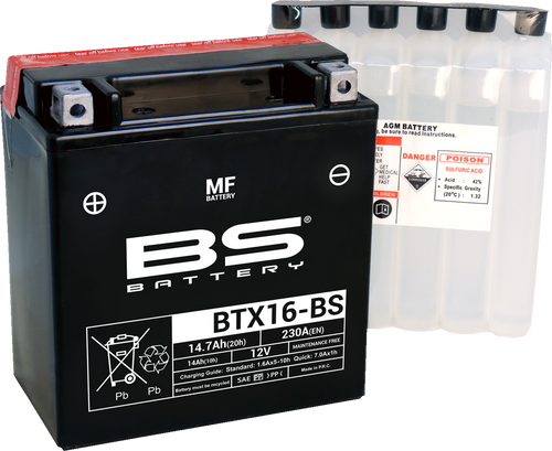 Battery - BTX16-BS (YTX)