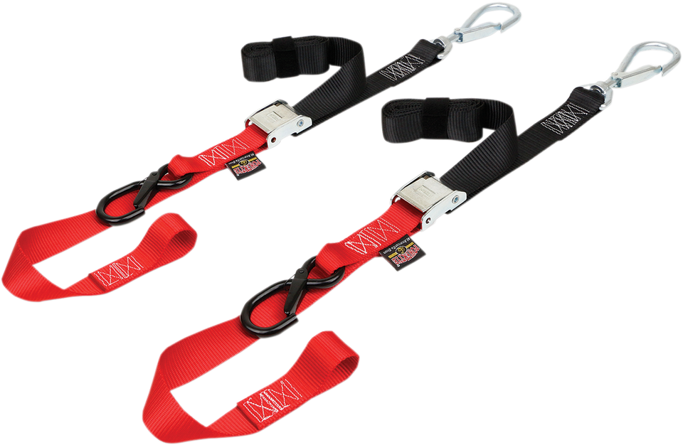 Cam Tie-Down - 1.5" - Black/Red - Lutzka's Garage