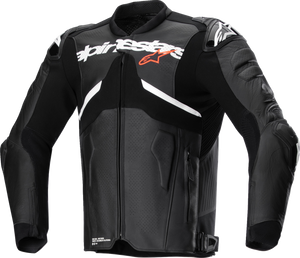 Atem v5 Leather Jacket - Black/White - US 38 / EU 48 - Lutzka's Garage