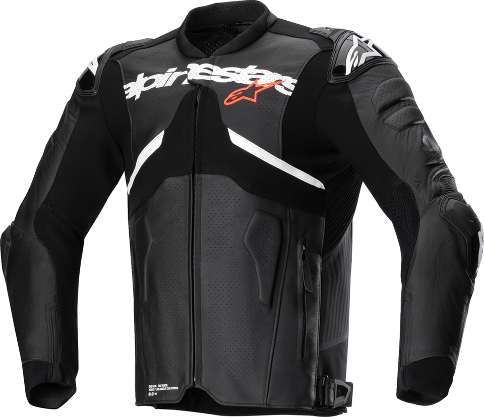 Atem v5 Leather Jacket - Black/White - US 38 / EU 48 - Lutzka's Garage