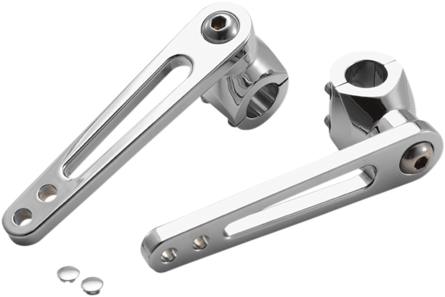 Adjustable Highway Peg Mounts - 1" - Chrome - Lutzka's Garage