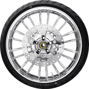 Atlantic Front Wheel (21"/Chrome)/Rotors (11.8")/Dunlop Tire (130/60B21)