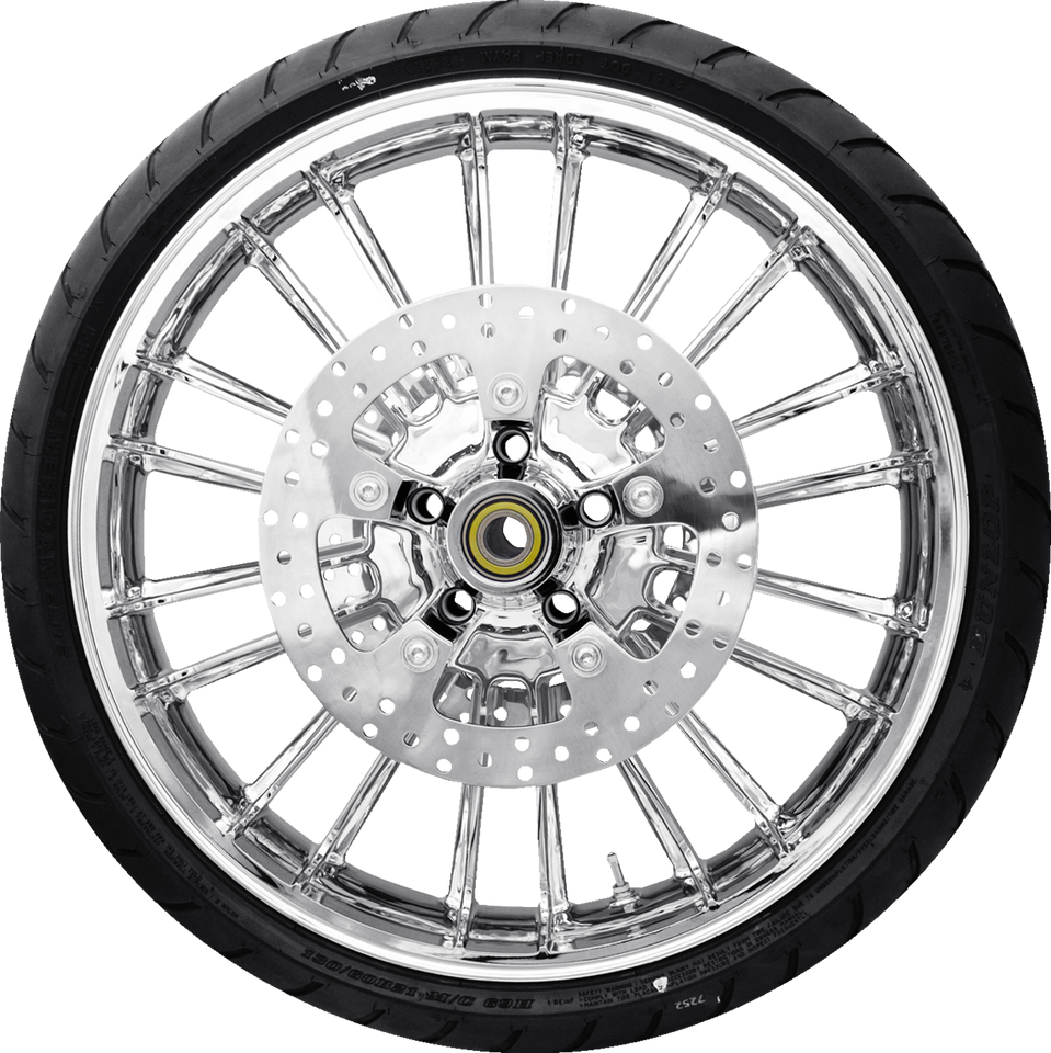 Atlantic Front Wheel (21"/Chrome)/Rotors (11.8")/Dunlop Tire (130/60B21)