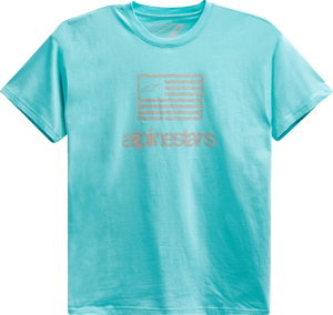 Flag T-Shirt - Light Aqua - Medium - Lutzka's Garage