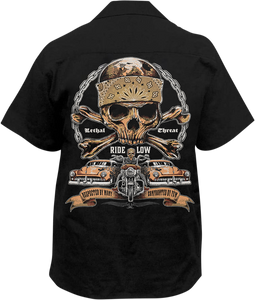 Ride Low Skull Printed Shop Shirt - Black - Medium - Lutzka's Garage