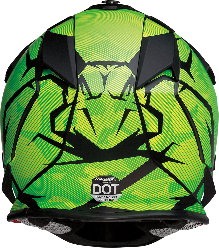 Youth F.I. Helmet - Agroid Camo - MIPS® - Yellow/Green - Small - Lutzka's Garage