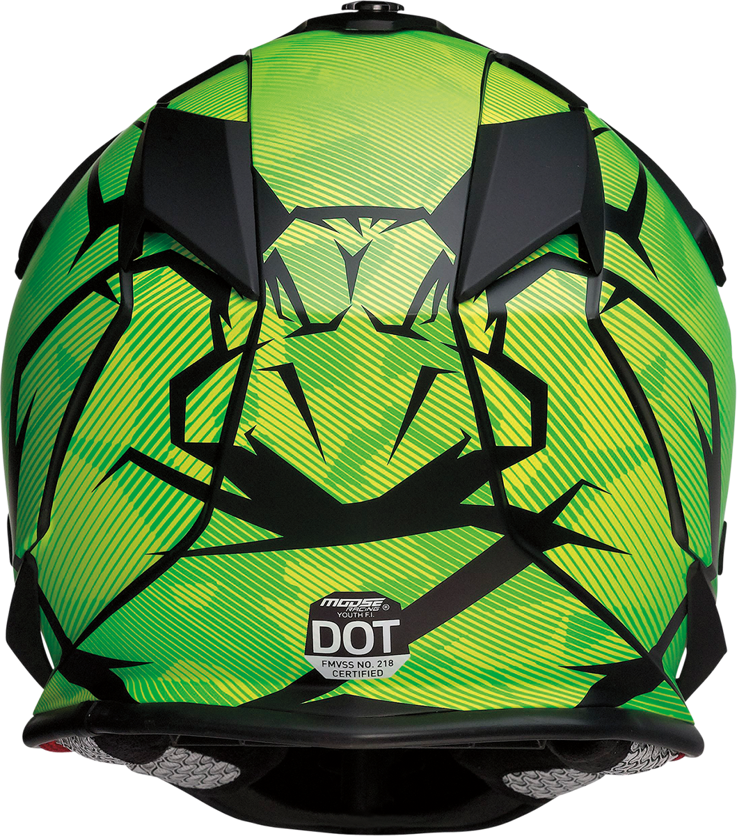 Youth F.I. Helmet - Agroid Camo - MIPS® - Yellow/Green - Small - Lutzka's Garage