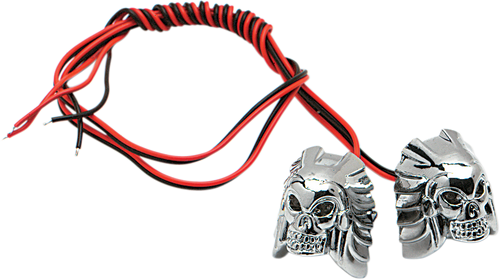 LED License Plate Bolt - Chrome Skull