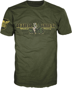 Wheels of Victory T-Shirt - Green - Large - Lutzka's Garage