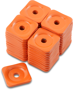 Support Plates - Orange - Square - 48 Pack - Lutzka's Garage