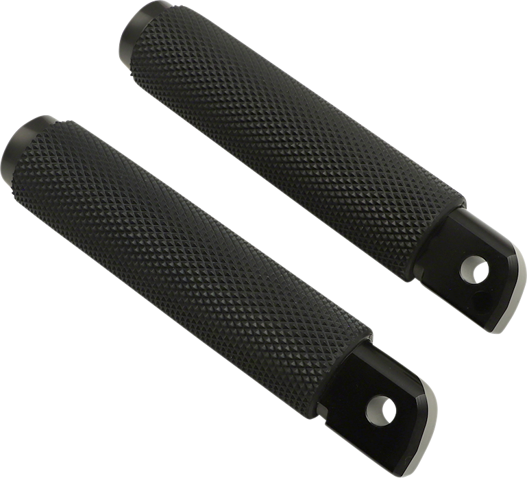 Passenger Pegs - Black - Knurled - Lutzka's Garage