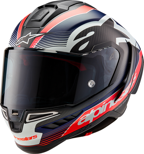 Supertech R10 Helmet - Team - Matte Black/Carbon Red Fluo/Blue - XS - Lutzka's Garage