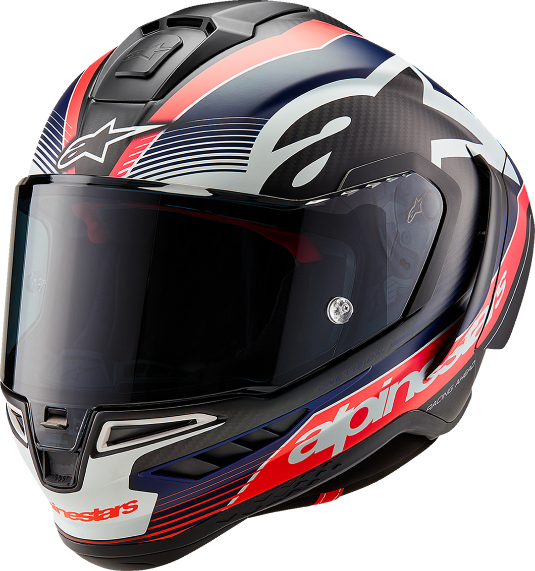 Supertech R10 Helmet - Team - Matte Black/Carbon Red Fluo/Blue - XS - Lutzka's Garage