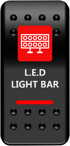 Rocker Switch - Lightbar - Red - Lutzka's Garage