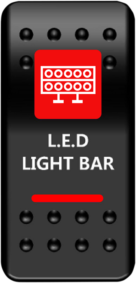 Rocker Switch - Lightbar - Red - Lutzka's Garage