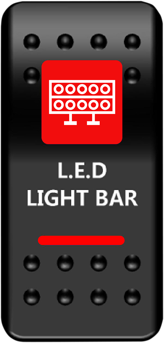 Rocker Switch - Lightbar - Red - Lutzka's Garage