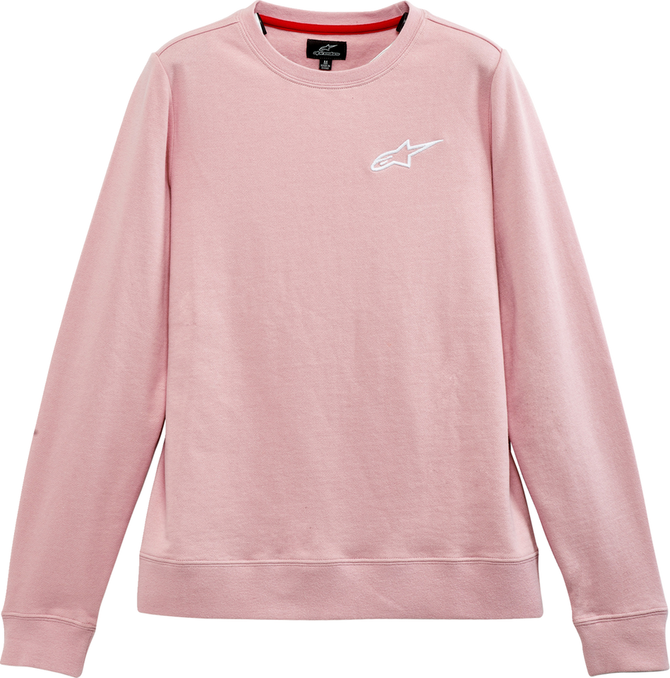 Womens Ageless Crew Fleece - Pink - Small - Lutzka's Garage