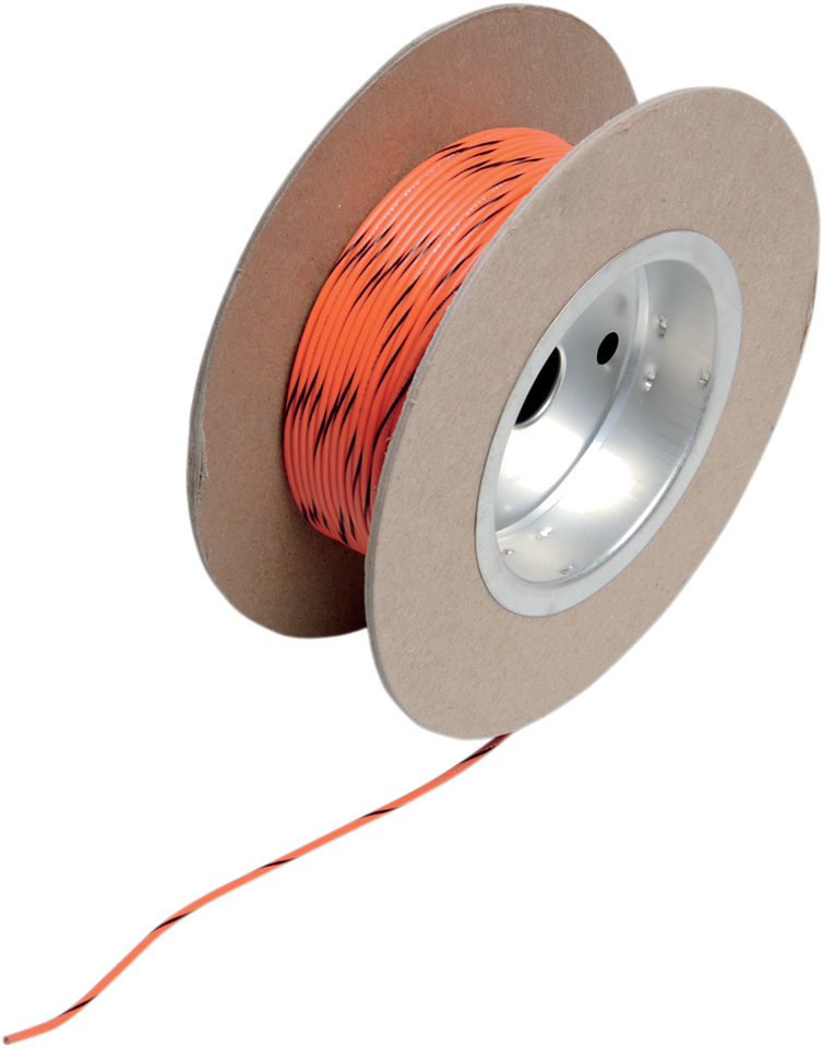 100 Wire Spool - 18 Gauge - Orange/Black - Lutzka's Garage