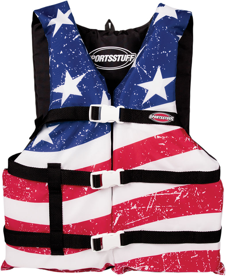 Stars & Stripes PFD Vest - Red/White/Blue - One Size - Lutzka's Garage