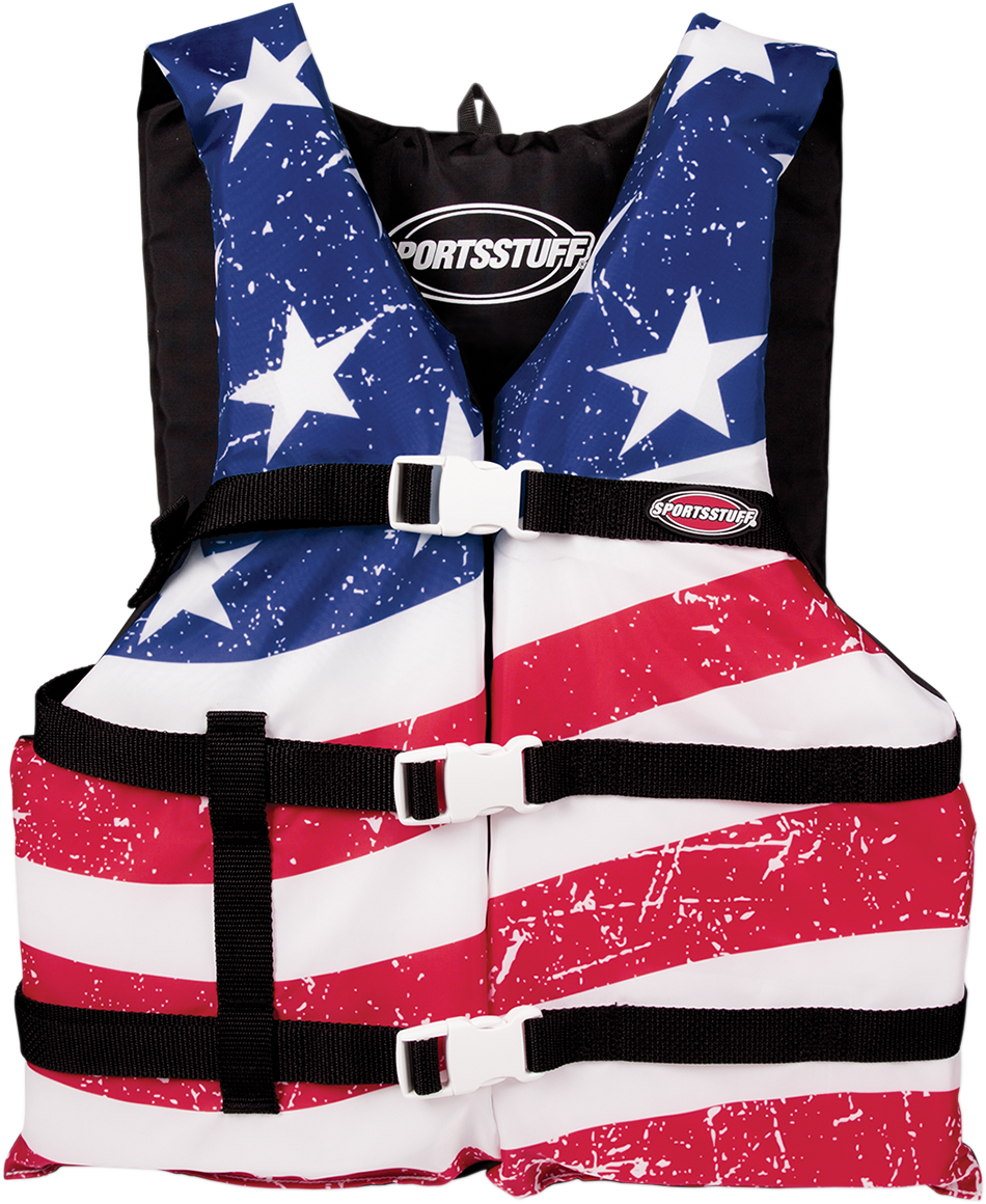 Stars & Stripes PFD Vest - Red/White/Blue - One Size - Lutzka's Garage