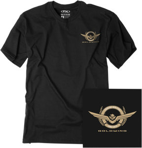 Goldwing Badge T-Shirt - Black - Medium - Lutzka's Garage