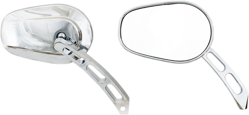 Mirror - Thru-Mount - Side View - Oval - Chrome - Lutzka's Garage