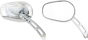 Mirror - Thru-Mount - Side View - Oval - Chrome - Lutzka's Garage