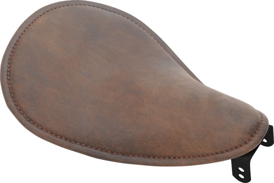 Seat - Spring Solo - Low-Profile - Small - Distressed Brown Leather - Lutzka's Garage