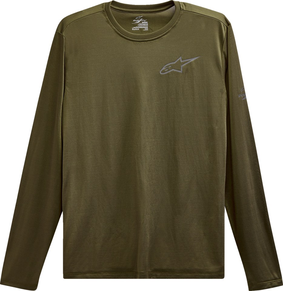 Pursue Performance Long-Sleeve T-Shirt - Military Green - Medium - Lutzka's Garage