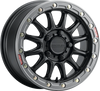 Wheel - Alpha - Front/Rear - Black/with Gun Metal Ring - 17x7 - 5/114.3 - +25 mm