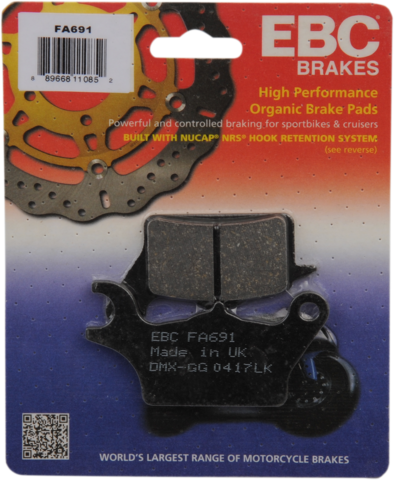 Organic Brake Pads - Z 125 Pro - FA691