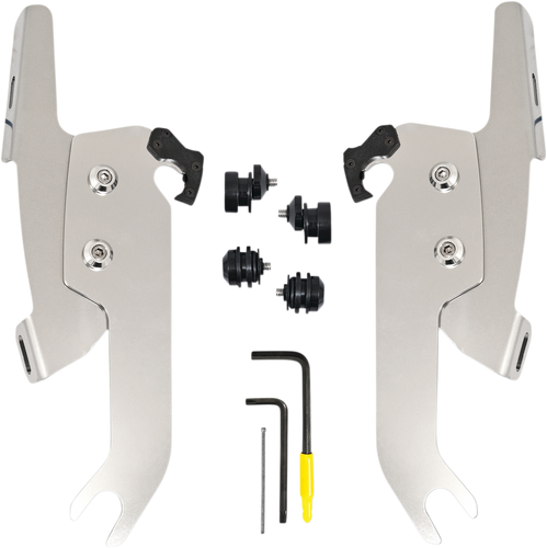 Fats/Slim Windshield Trigger Lock Complete Mount Kit - Polished - FLSL