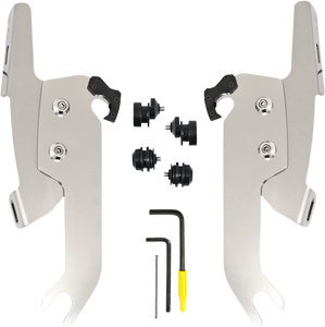 Fats/Slim Windshield Trigger Lock Complete Mount Kit - Polished - FLSL