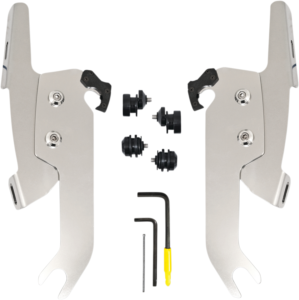 Fats/Slim Windshield Trigger Lock Complete Mount Kit - Polished - FLSL