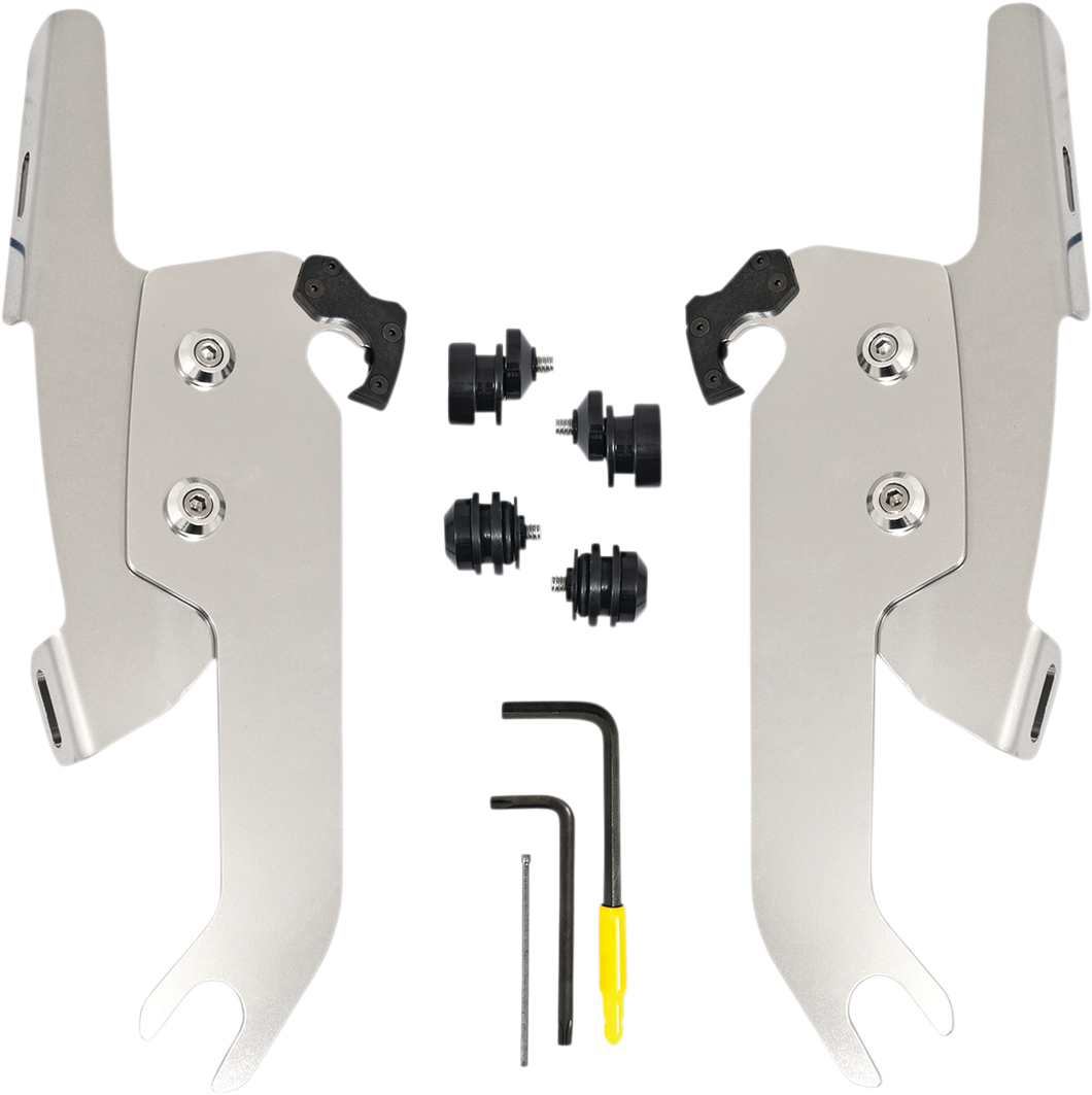 Fats/Slim Windshield Trigger Lock Complete Mount Kit - Polished - FLSL