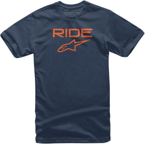 Ride 2.0 T-Shirt - Navy/Orange - Medium - Lutzka's Garage