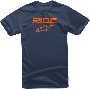 Ride 2.0 T-Shirt - Navy/Orange - Medium - Lutzka's Garage